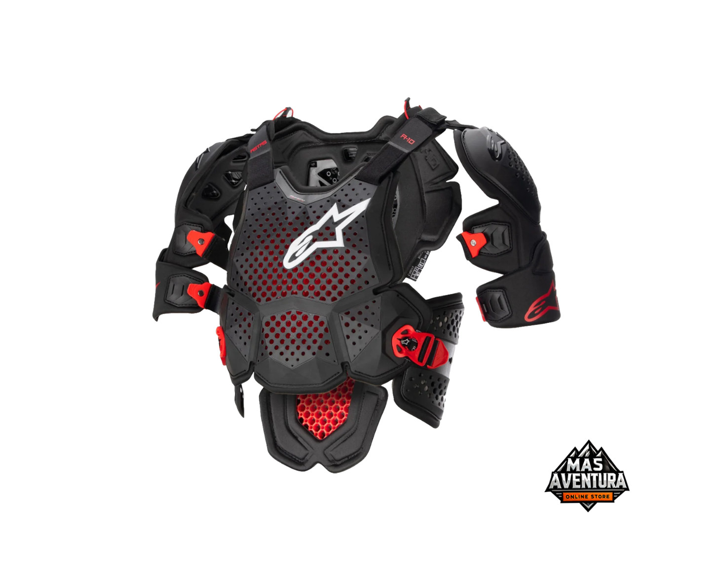 Pechera Alpinestars A-10 V2 Negro Rojo