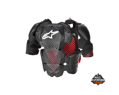 Pechera Alpinestars A-10 V2 Negro Rojo